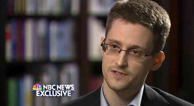 Edward Snowden em entrevista que irritou o governo americano(foto: NBC News/Reuters)