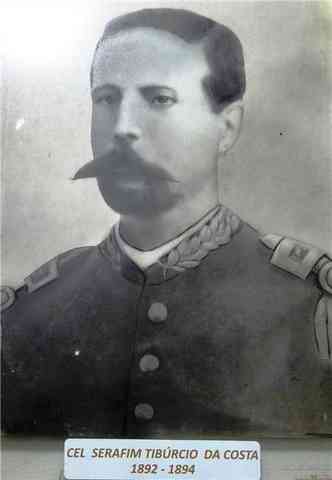 Retrato do coronel Serafim em preto e branco