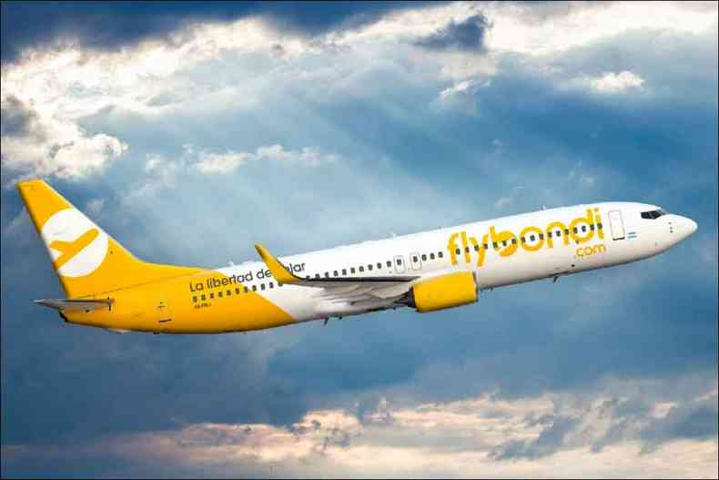 Flybondi entra em operao em outubro, com trs voos semanais para o Rio de Janeiro(foto: Flybondi/Divulgao)