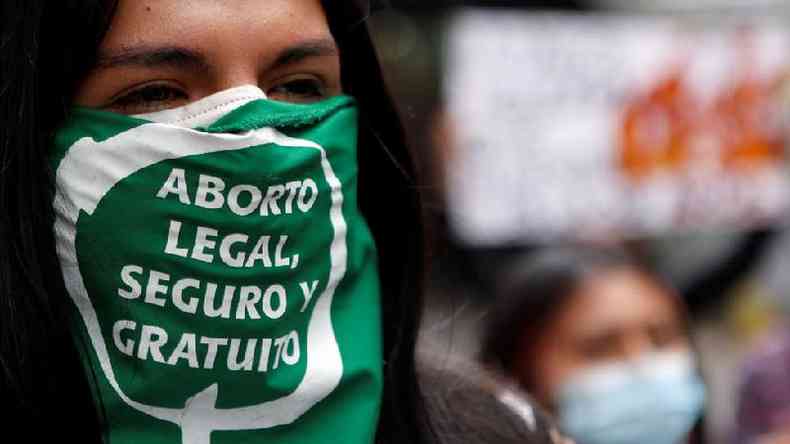 Manifestante em La Paz