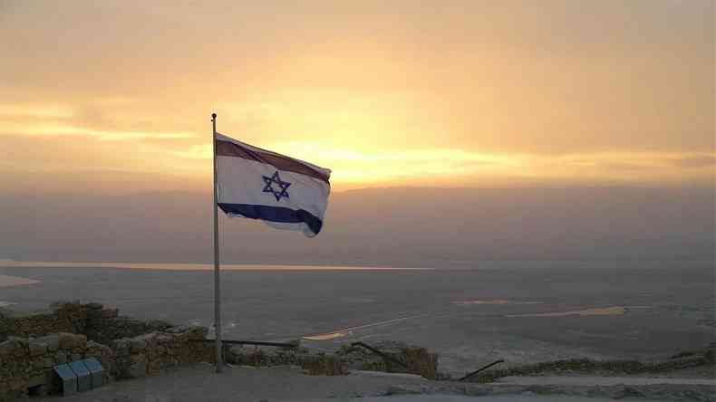 Na foto, bandeira de Israel