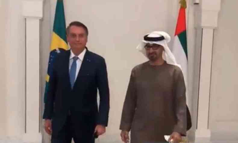 Jair Bolsonaro e Mohamed bin Zayed