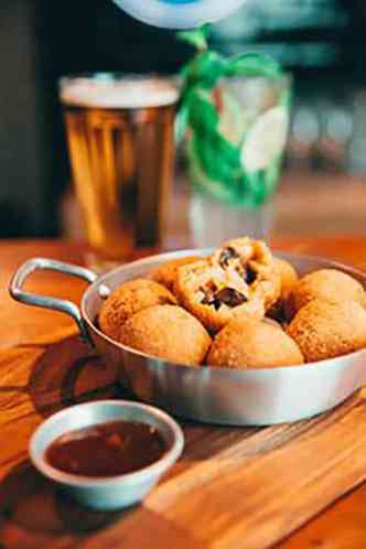 bar bici bolinha de shitake petisco vegano