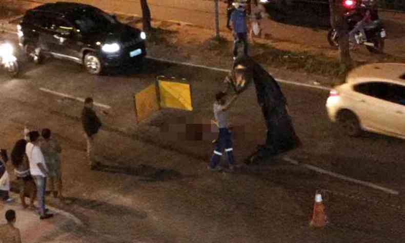 Acidente ocorreu na Avenida Silva Lobo(foto: Reproduo/ WhatsApp)
