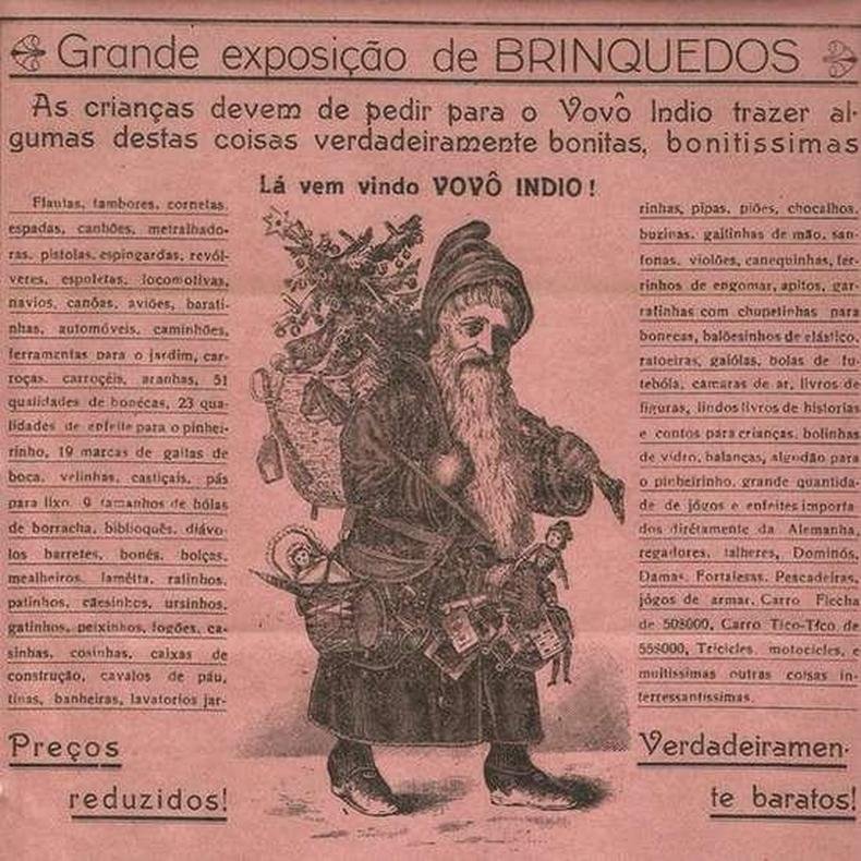 An�ncio de jornal com imagem do Vov� �ndio