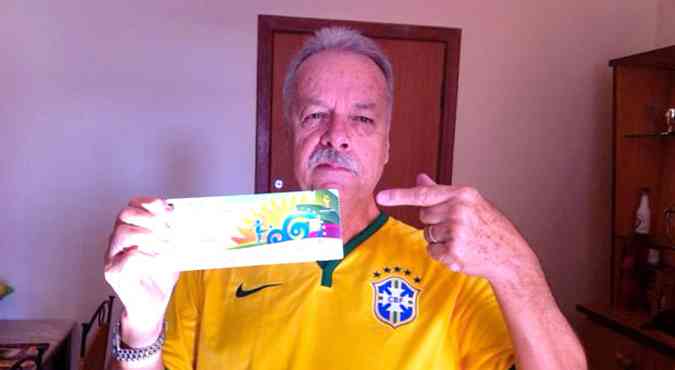 Jairo foi ao Mineiro realizar o sonho de ver a Seleo Brasileira(foto: JOO MARCELLO RANGEL BARRETO/DIVULGAO)