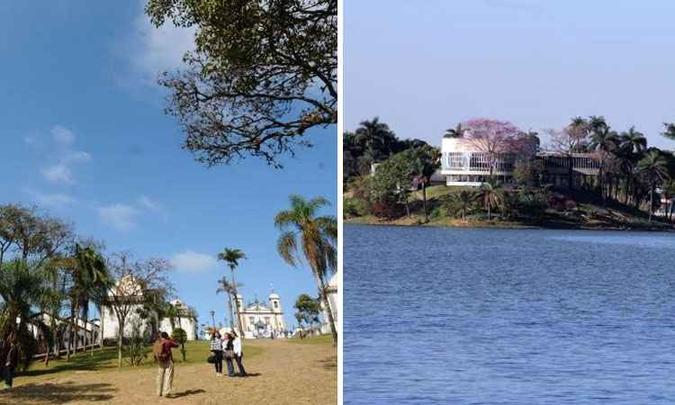 Jardins do Santuário Senhor Bom Jesus de Matosinhos (E) são assinados por Burle Marx (D) (foto: Euler Júnior/ Sidney Lopes/EM/D.A Press) Jardins do Santuário Senhor Bom Jesus de Matosinhos (E) são assinados por Burle Marx (D) (foto: Euler Júnior/ Sidney Lopes/EM/D.A Press)
