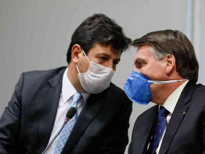 Ministro e presidente no falaram a mesma lngua durante a pandemia do novo coronavrus(foto: Isac Nbrega/PR)