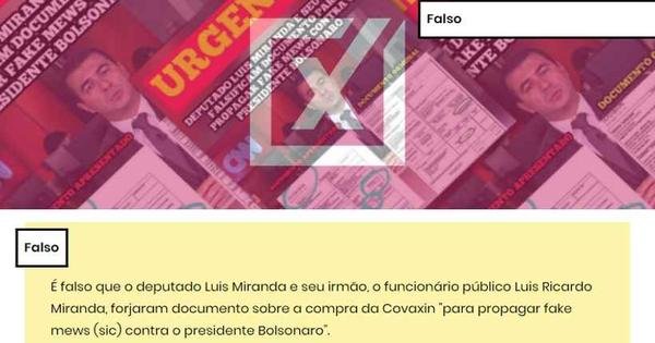 É falso que irmãos Miranda forjaram recibos para prejudicar Bolsonaro - Vimarsana News