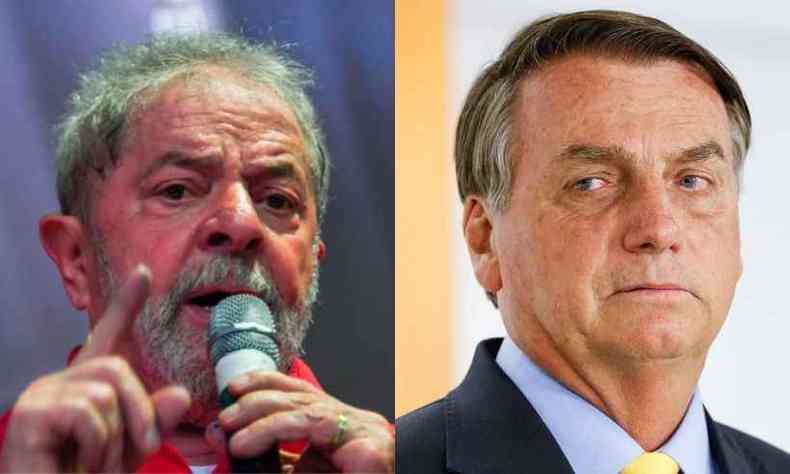 Ex-presidente Luiz Incio Lula da Silva (PT) e atual presidente Jair Bolsonaro (sem partido)(foto: APU GOMES/ Alan Santos/PR)