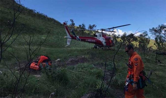 Bombeiros foram acionados para resgatar o corpo(foto: CBMDF/Divulga��o)
