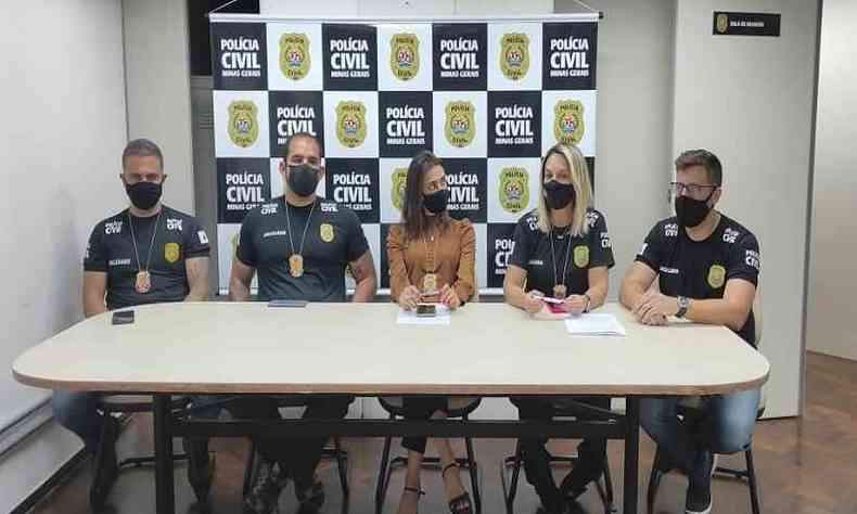 Os delegados Diego Lopes, Felipe Falles, Carolina Bechelany, Renata Ribeiro e Daniel Gama fizeram um trabalho conjunto 