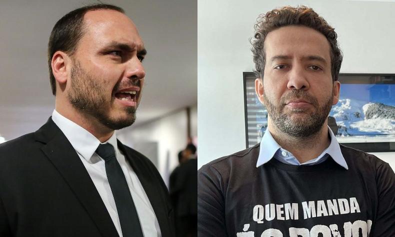 Montagem: Carlos Bolsonaro x Andr Janones