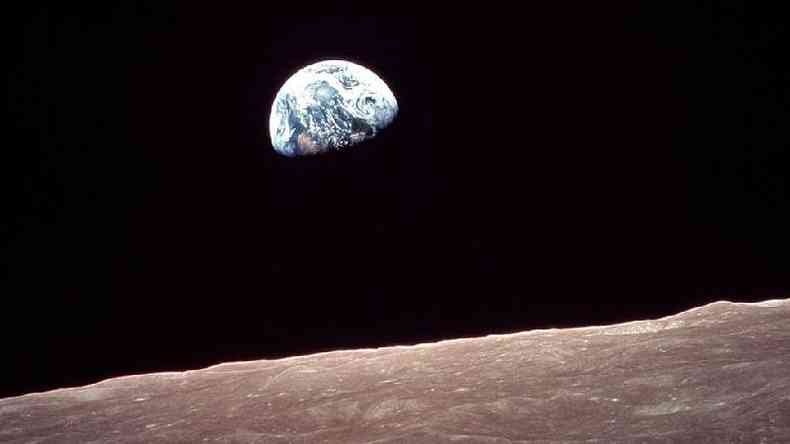 Foto da Terra registrada da Lua(foto: Getty Images)