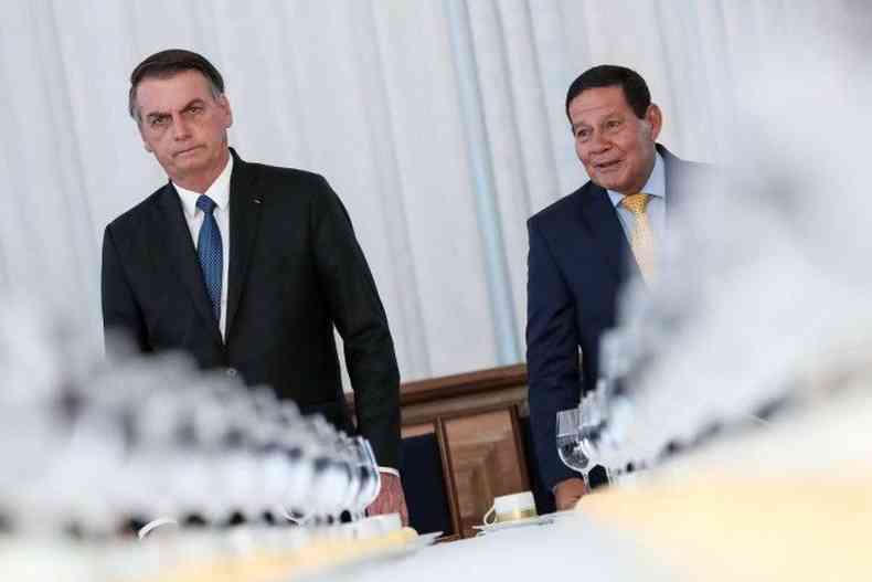 Presidente Jair Bolsonaro e vice-presidente Hamilton Mouro