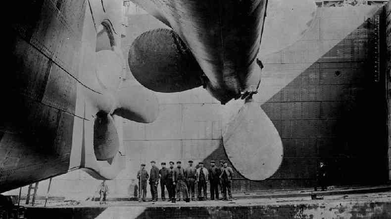 Detalhe do Titanic logo aps sua construo