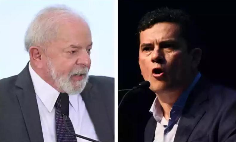 Fotomontagem com Lula e Moro