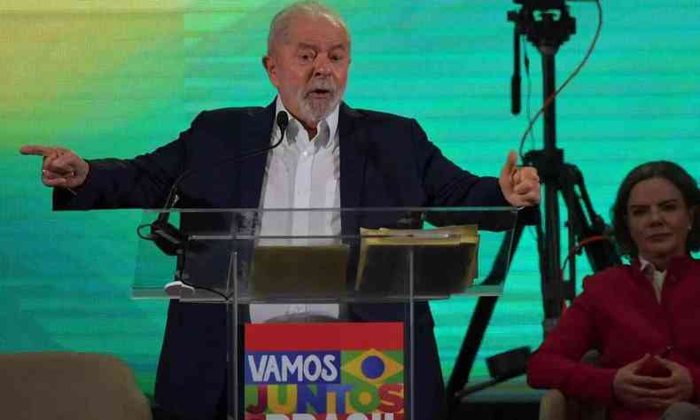 Lula durante discurso em So Paulo