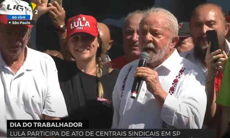 Lula em ato no 1 de Maio