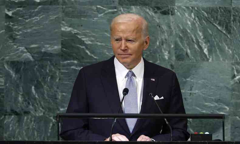 Joe Biden em discurso na ONU