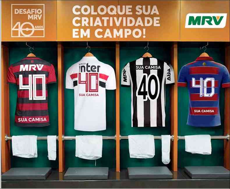 As camisas eleitas sero usadas em jogo oficial de cada clube patrocinado pela empresa (foto: MRV/Divulgao )