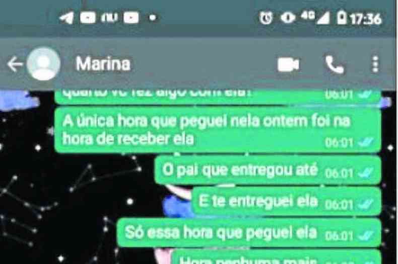 Conversas trocadas entre a dona da creche e uma das funcionrias da instituio