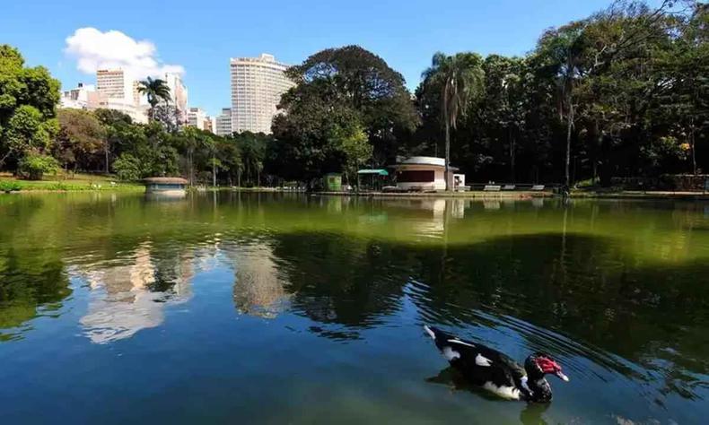 Na foto, lago do Parque Municipal