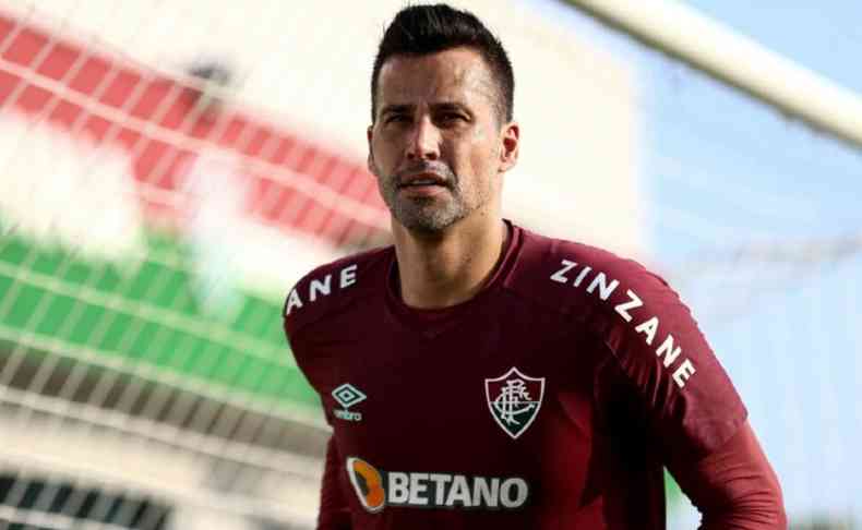 Fbio, goleiro do Fluminense, durante treino