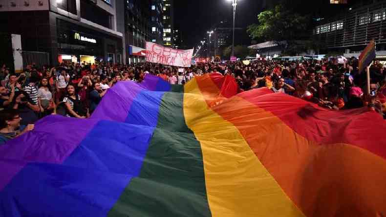 Protesto pelos direitos LGBTI em So Paulo, em setembro de 2017(foto: AFP)