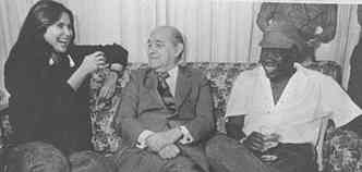 Faf com Tancredo Neves e Milton Nascimento na dcada de 1980, quando o pas lutava pela democracia(foto: Arquivo CB/D.A.Press)