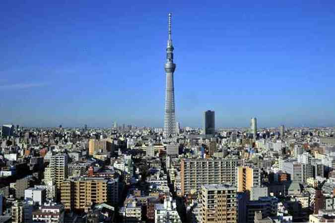 Construo se destaca mesmo entre os prdios de Tquio(foto: AFP PHOTO / Yoshikazu TSUNO )