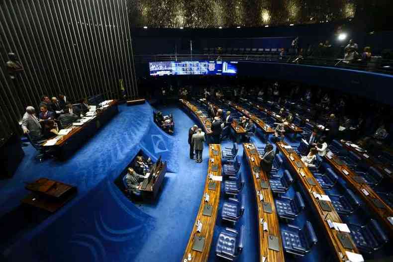 PEC Paralela da Previdncia, que inclui estados e municpios, passou em dois turnos no plenrio do Senado Federal(foto: Marcelo Camargo/Agncia Brasil)