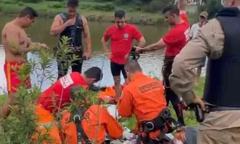 Corpo foi encontrado pelo Corpo de Bombeiros Lagoa da Petrobrs, em Sarzedo