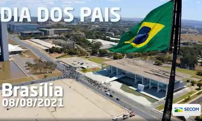 Vídeo publicado por Eduardo Bolsonaro tinha identidade visual da Secom(foto: Reprodução) Vídeo publicado por Eduardo Bolsonaro tinha identidade visual da Secom(foto: Reprodução)