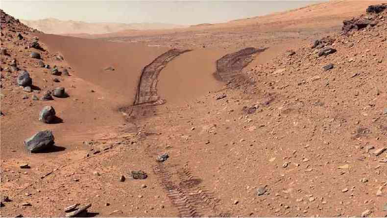 A humanidade enviou dezenas de espaonaves e mdulos de aterrissagem a Marte; aqueles que tiveram sucesso deixaram sua marca no planeta(foto: NASA/JPL-Caltech/MSSS)