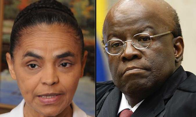Marina Silva e Joaquim Barbosa são pré-candidatos à Presidência da República(foto: Marcos Vieira/EM/D.A Press e Nelson Jr./SCO/STF ) Marina Silva e Joaquim Barbosa são pré-candidatos à Presidência da República(foto: Marcos Vieira/EM/D.A Press e Nelson Jr./SCO/STF )