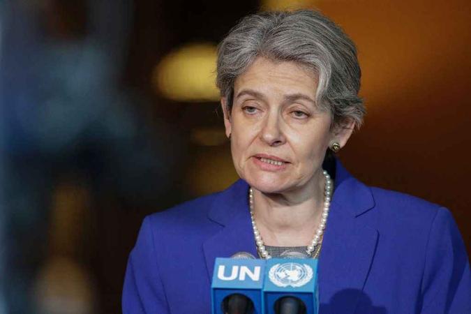Irina Bokova, diretora-geral da Unesco, afirmou Irina Bokova, diretora-geral da Unesco, afirmou