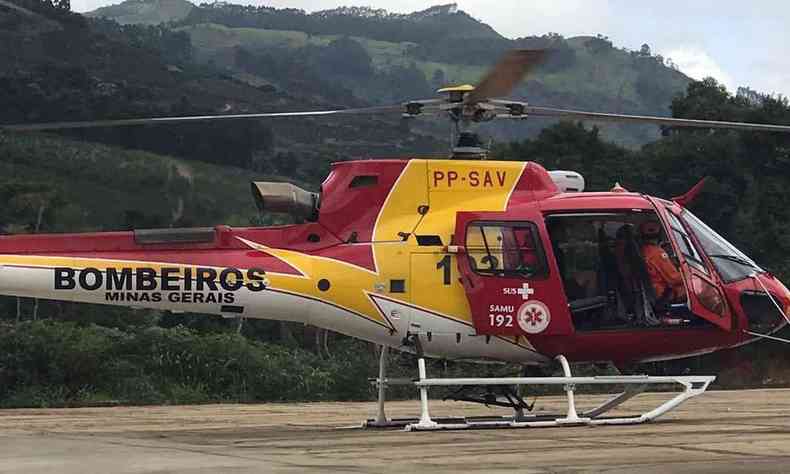 Helicptero do Batalho de Operaes Areas (BOA) do CBMG