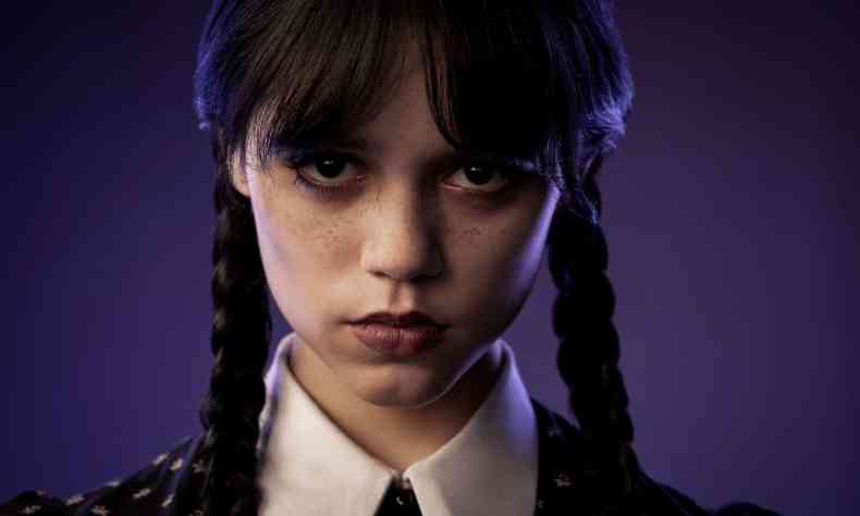 retrato da personagem Wandinha Addams, da Netflix