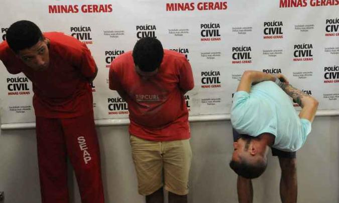 Entre os detidos estão Wilian Gabriel, Felipe Augusto (Fuba), Thiago Almeida, que fazem parte de uma quadrilha que atua em Sabará(foto: Paulo Filgueiras/EM/D.A Press) Entre os detidos estão Wilian Gabriel, Felipe Augusto (Fuba), Thiago Almeida, que fazem parte de uma quadrilha que atua em Sabará(foto: Paulo Filgueiras/EM/D.A Press)
