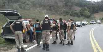 (foto: Crime mobilizou polcias Civil e Militar de Guanhes, que conseguiram localizar o trio tentando sair da cidade )