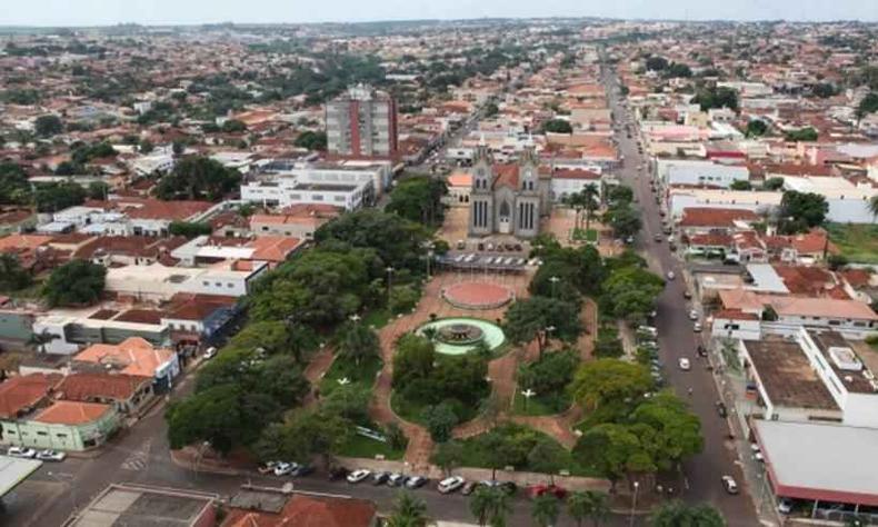 vista area da cidade de Frutal, no Tringulo Mineiro