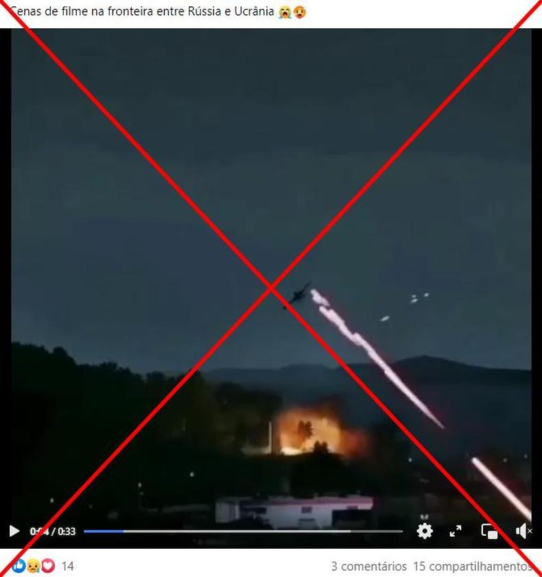 Captura de tela feita em 3 de março de 2022 de uma publicação no Facebook ( . / ) Captura de tela feita em 3 de março de 2022 de uma publicação no Facebook