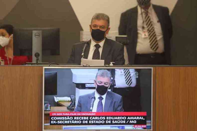 Carlos Amaral foi interrogado por deputados nesta quinta-feira(foto: Jair Amaral/EM/D.A Press)