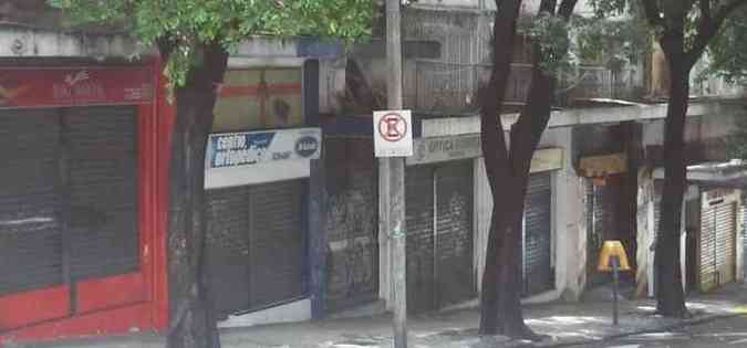 Alguns comerciantes do Centro tiveram que fechar as portas(foto: Paulo Filgueiras/EM/D.A Press)