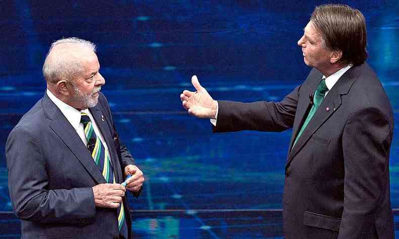 O ex-presidente Lula e o presidente Bolsonaro estiveram frente a frente na noite do domingo