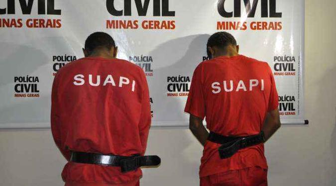 Polícia pediu a prisão preventiva dos dois suspeitos do crime e a internação de um adolescente de 17 anos(foto: Polícia Civil/Divulgação) Polícia pediu a prisão preventiva dos dois suspeitos do crime e a internação de um adolescente de 17 anos(foto: Polícia Civil/Divulgação)