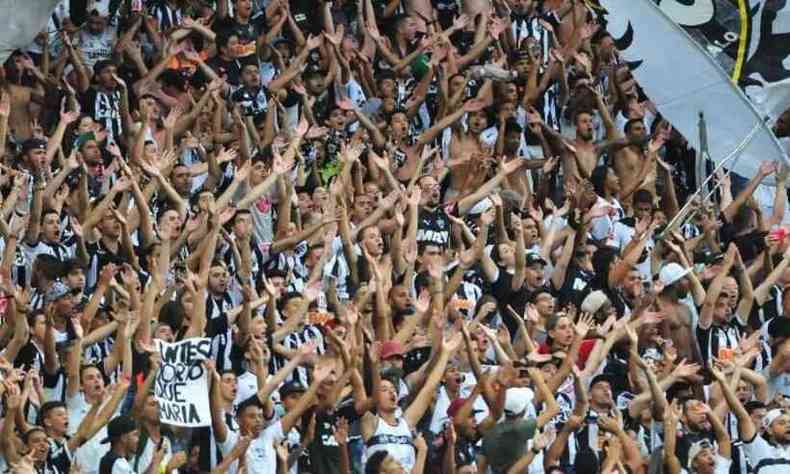 No h como negar, porm, que a torcida do Galo, talvez por ser to sofrida e carente de taas, d um show nas arquibancadas(foto: Alexandre Guzanshe/EM/D.A press)