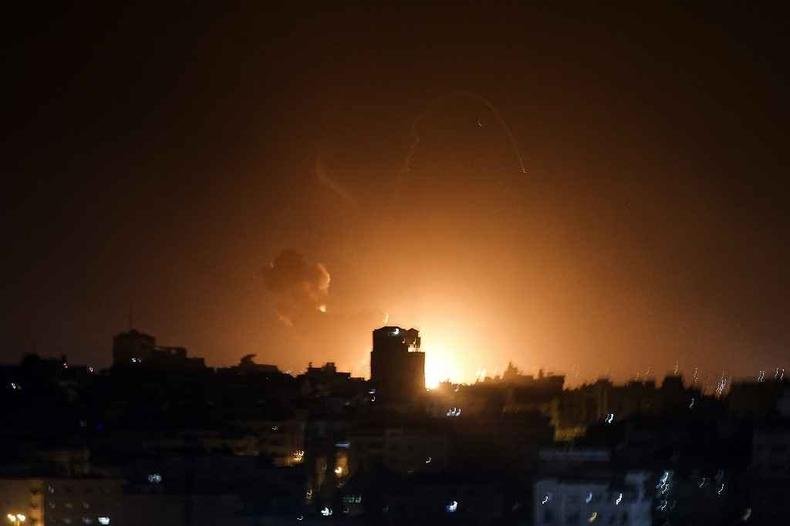 Explos�o em Gaza foi avistada de longe