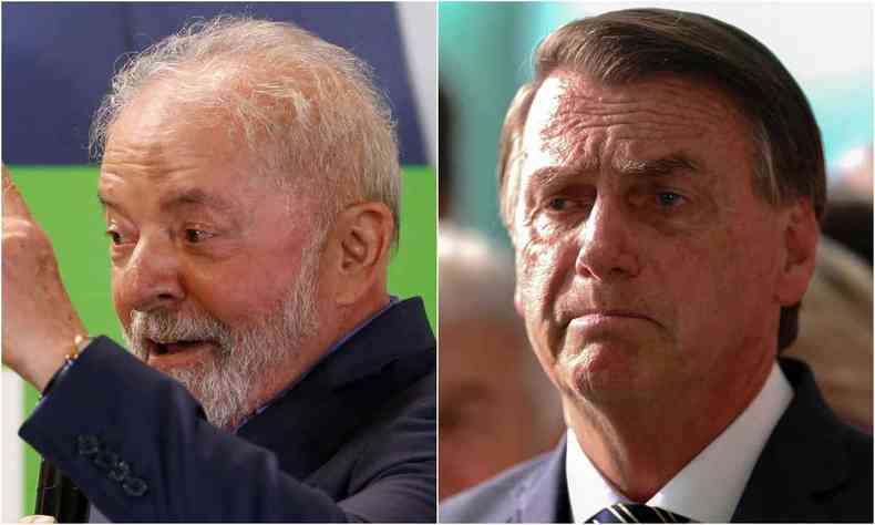 Montagem com Lula e Bolsonaro